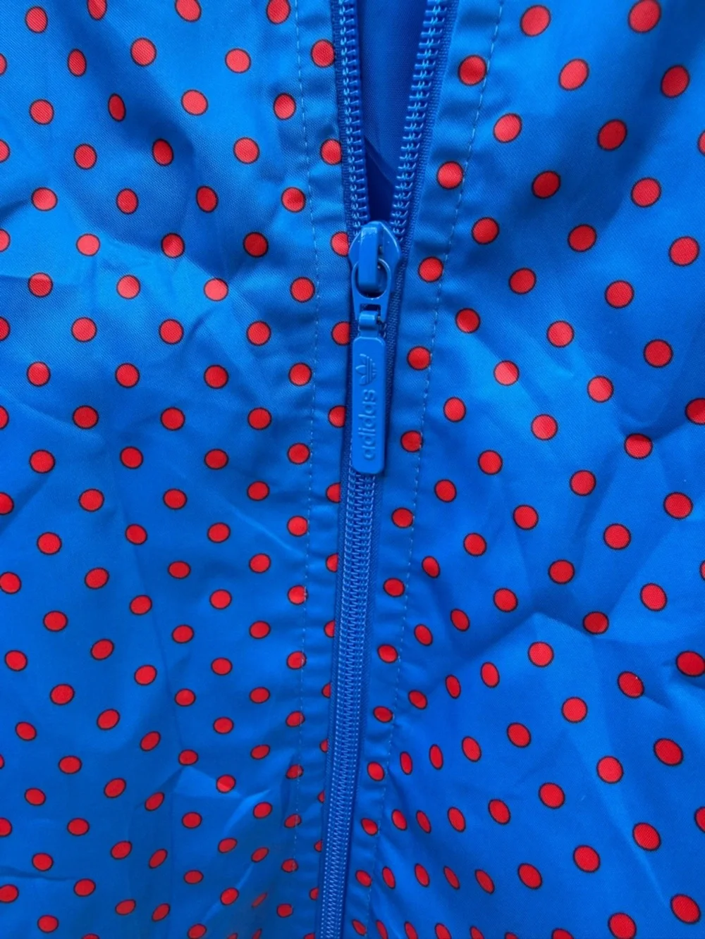 Adidas x Pharrell Williams Blue w Red Polka Dot Track Jacket Small - Picture 4 of 6